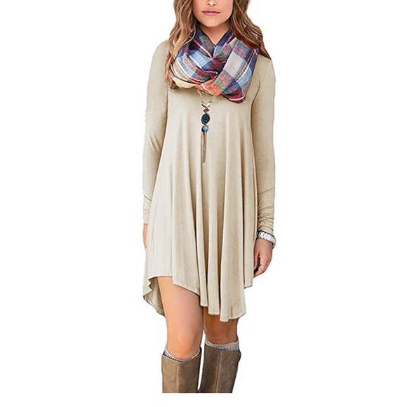 Women’s long sleeve casual wear loose dress - Picture 3 of 4